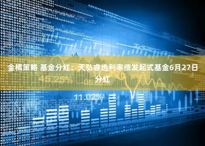 金橘策略 基金分红：天弘睿选利率债发起式基金6月27日分红